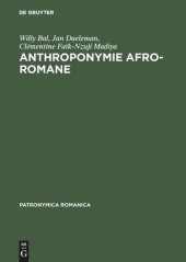 book Anthroponymie afro-romane: Esquisse d'un projet