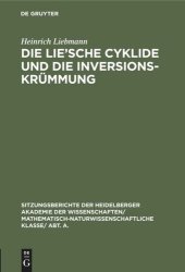 book Die Lie'sche Cyklide und die Inversionskrümmung