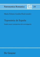 book Toponimia de España: Estado actual y perspectivas de la investigación