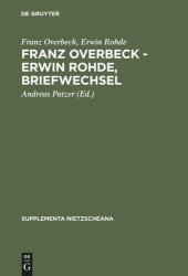 book Franz Overbeck – Erwin Rohde, Briefwechsel