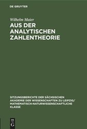 book Aus der analytischen Zahlentheorie