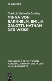 book Minna von Barnhelm. Emilia Galotti. Nathan der Weise