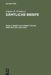 book Sämtliche Briefe: Band 9 Briefe von Herbst 1813 bis Ende 1815 (Nr. 3491-4146)