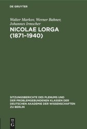 book Nicolae lorga (1871–1940)