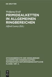 book Primidealketten in allgemeinen Ringbereichen