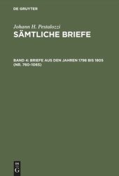 book Sämtliche Briefe: Band 4 Briefe aus den Jahren 1798 bis 1805 (Nr. 760–1065)