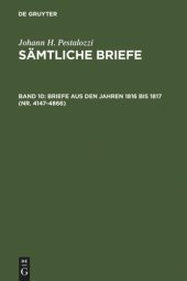 book Sämtliche Briefe: Band 10 Briefe aus den Jahren 1816 bis 1817 (Nr. 4147-4866)