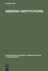 book German Institutions: Designations, Abbreviations, Acronyms