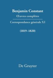 book Œuvres complètes: XI Correspondance générale 1819–1820