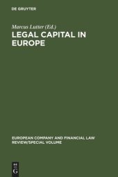 book Legal Capital in Europe