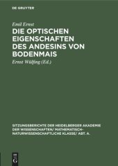 book Die optischen Eigenschaften des Andesins von Bodenmais