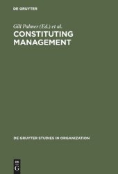 book Constituting Management: Markets, Meanings, and Identities