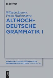 book Althochdeutsche Grammatik I