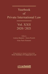 book Yearbook of Private International Law: Volume XXII Yearbook of Private International Law – 2020/2021