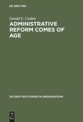 book Administrative Reform Comes of Age