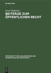 book Beiträge zum Öffentlichen Recht