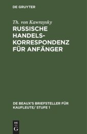 book Russische Handelskorrespondenz für Anfänger