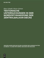 book Tektonische Untersuchungen in der Nordost-Randzone der Zentralbalkan-Decke