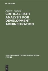 book Critical path analysis for development administration