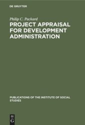 book Project appraisal for development administration