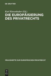 book Die Europäisierung des Privatrechts