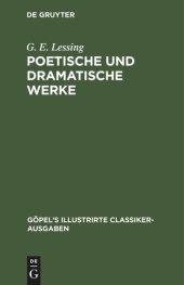 book Poetische und dramatische Werke