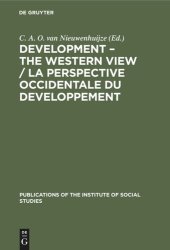 book Development – The Western View / La Perspective Occidentale du Developpement