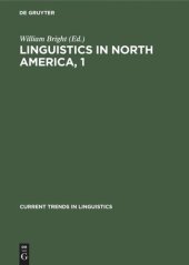 book Linguistics in North America, 1