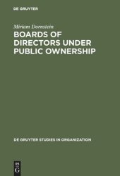 book Boards of Directors under Public Ownership: A Comparative Perspective