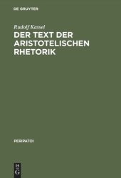 book Der Text der aristotelischen Rhetorik: Prolegomena zu einer kritischen Ausgabe