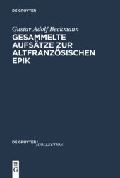 book Gesammelte Aufsätze zur altfranzösischen Epik