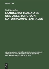 book Landschaftsanalyse und Ableitung von Naturraumpotentialen