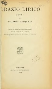 book Orazio lirico