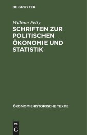 book Schriften zur politischen Ökonomie und Statistik