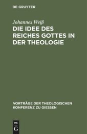 book Die Idee des Reiches Gottes in der Theologie