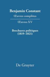 book Œuvres complètes: XV Brochures politiques (1819–1821)