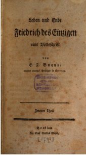 book Leben und Ende Friedrichs des Einzigen : Eine Volksschrift