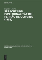 book Sprache und Funktionalität bei Fernão de Oliveira (1536)