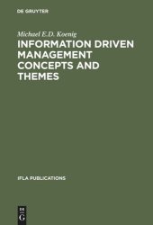 book Information Driven Management Concepts and Themes: A Toolkit for Librarians