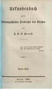 book Urkundenbuch zu der Lebensgeschichte Friedrichs des Großen