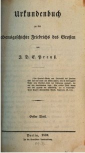 book Urkundenbuch zu der Lebensgeschichte Friedrichs des Großen