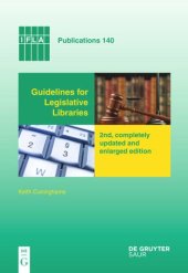 book Guidelines for Legislative Libraries: 2nd, completely updated and enlarged edition