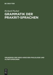 book Grammatik der Prakrit-Sprachen