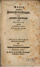 book Rosen auf das Grab Friedrichs des Einzigen oder gesammelte Charakterzüge und Anekdoten aus dem merkwürdigen Leben dieses großen Königs