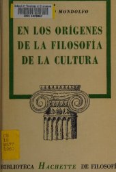 book En los origenes de la filosofia de la cultura