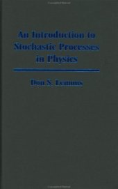 book An Introduction to Stochastic Processes in Physics