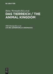 book Das Tierreich / The Animal Kingdom: Lfg 88 Superfamilia Unionacea