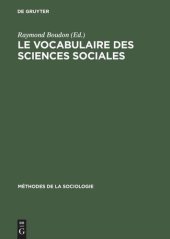 book Le vocabulaire des sciences sociales: Concepts et indices