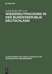 book Wiedergutmachung in der Bundesrepublik Deutschland