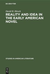 book Reality and Idea in the Early American Novel